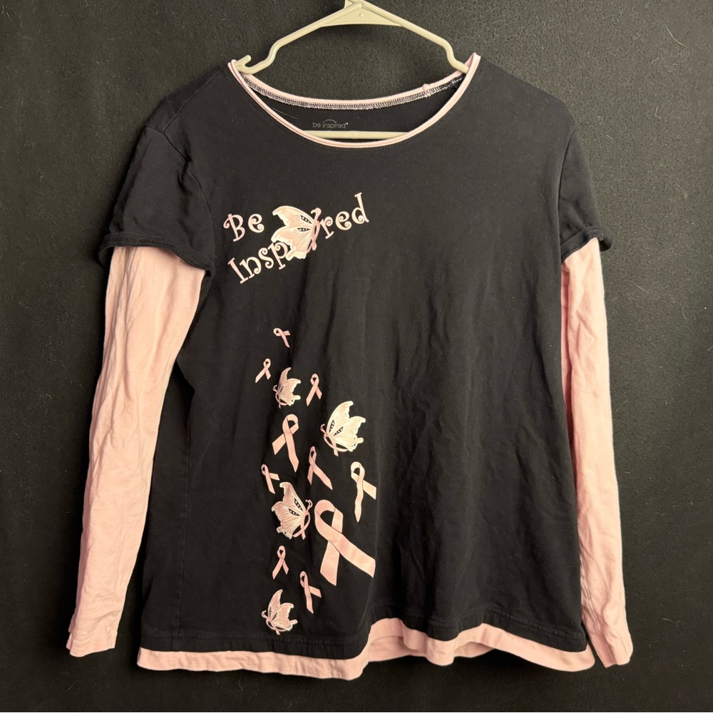 Pink and Black Cancer Awareness Shirt! 👚